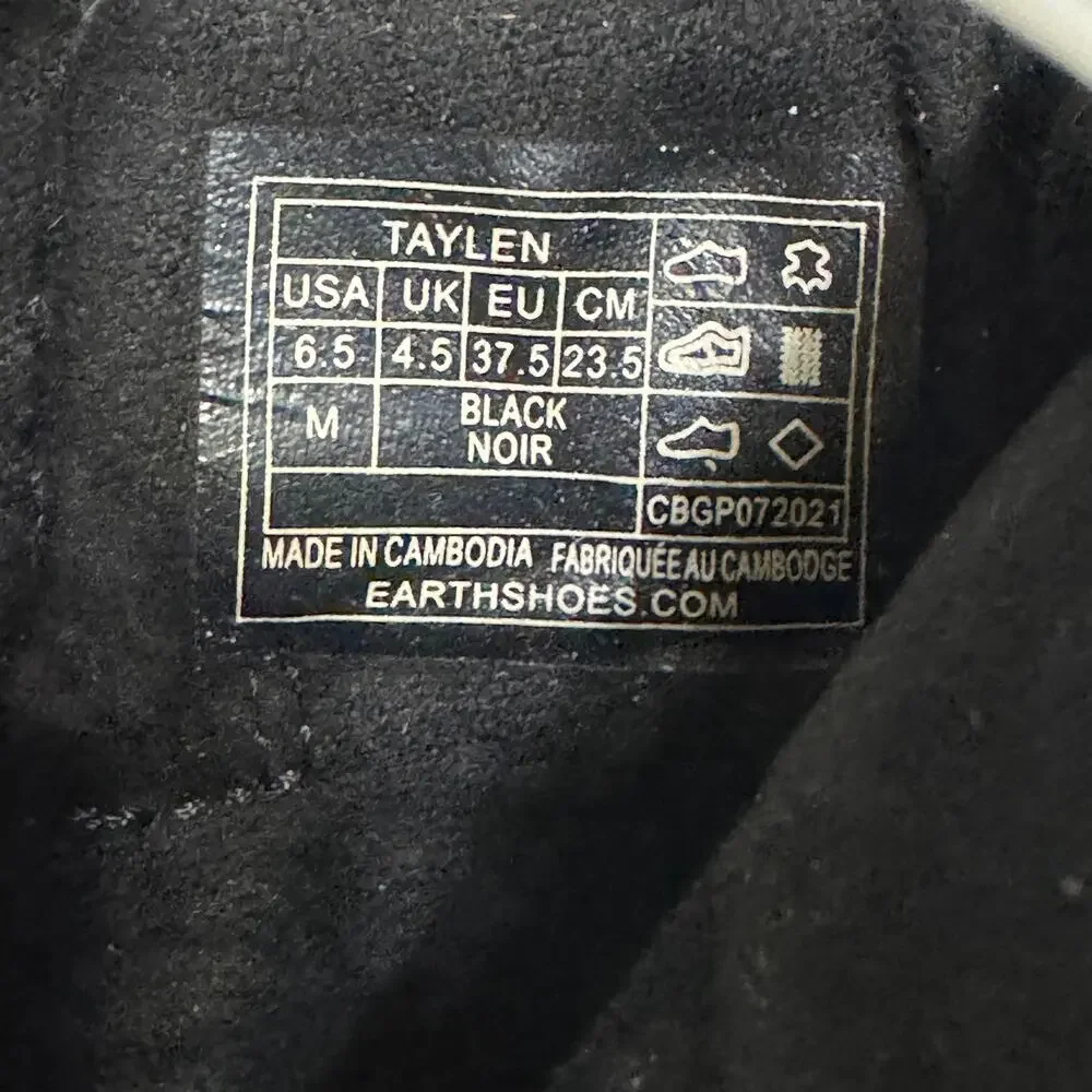 Earth Origins Patchwork Leather Taylen Round Toe Gorpcore Boots Black sz 6.5 NEW